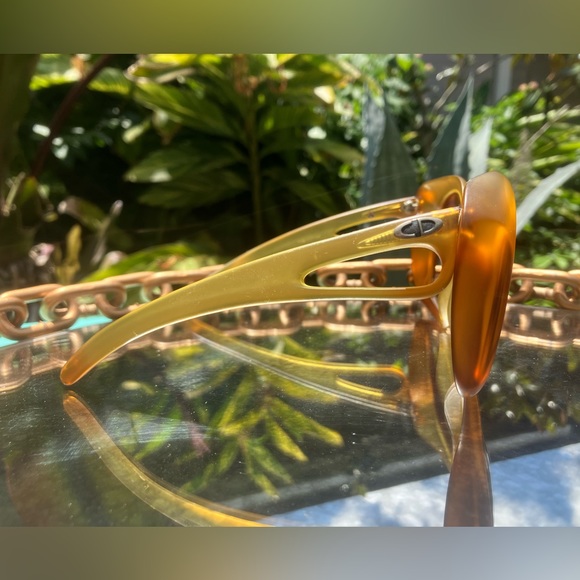 VNTG CHRISTIAN DIOR Rare Oversized Gradient Ombre Matte Yellow/Brown Sunglasses - Picture 2 of 5